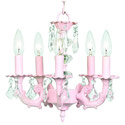 5 Arm Stacked Glass Balls Chandelier