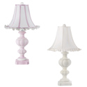 Urn Base with Ruffled Shade Lamp