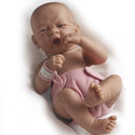 First Yawn Newborn Baby Girl