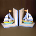 Beach Colored Sailboat Bookends