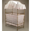 Scroll Splendor Iron Canopy Crib