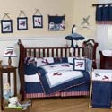Vintage Airplane Crib Bedding Set