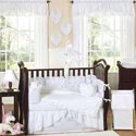 White Eyelet Crib Bedding Set