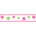 Pink Circles Wallpaper Border