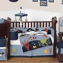 Ocean Blue Crib Bedding Collection