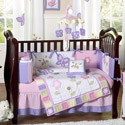 Butterfly Pink and Purple Crib Bedding Collection
