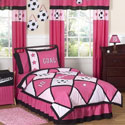 Soccer Pink Twin/Full Bedding