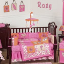 Surf Pink Crib Bedding