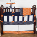Arrow Orange and Navy Crib Bedding Collection
