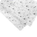 Set of 2 Safari Print Flannel Bassinet Sheet