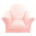 Pink Scroll Kids Chair