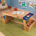 Art Table with Drying Rack & Storage