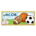 Personalized Rectangle Sports Canvas Art