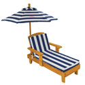Personalized Outdoor Chaise Lounge with Umbrella