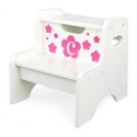 Floral Initial Two Step Stool
