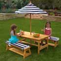 Outdoor Table and Bench Set