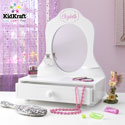 Personalized White Tabletop Vanity 