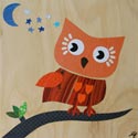 Wise Owl Collage Art Work