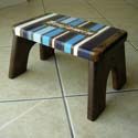 Blue Stripe Step Stool