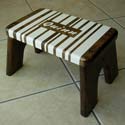 Chocolate and Vanilla Stripe Stool