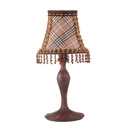Amber Plaid Boudoir Lamp