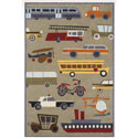 Transportation Concrete Rug