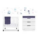 Galaxy 4-Piece Mini Crib Bedding Set