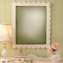 Scalloped Framed Mirror