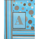 Blue and Mocha Canvas Wall Letters