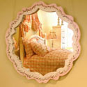 Hand Painted Scalloped Mirror