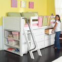 Low Loft Bed with Storage