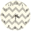 Chevron Gray Wall Clock