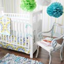 Personalized Indigo Summer Baby Bedding