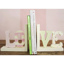LOVE Wooden Bookends