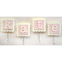 Pink Monogram Wall Hooks (Set of 2)