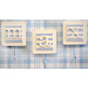 Blue Monogram Wall Hooks (Set of 2)