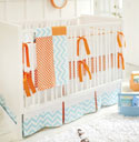 Personalized Orange Crush Baby Bedding