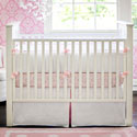 Personalized White Pique 3 Piece Crib Bedding with Trim