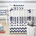 Personalized Zig Zag Baby Crib Bedding Set