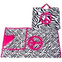 Zebra Pink Peace Nap Bag