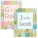 Classic Alphabet Personalized Canvas Art