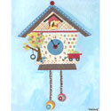Koo Koo Puppy Canvas Clock