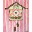 Koo Koo Blue Bird Canvas Clock
