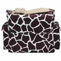 Cocoa/White Giraffe Messenger Bag