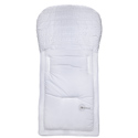 White Ruffle Carriage Liner