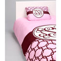 Classy Pink Personalized Bedding Set