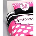 Hot Pink 'n Zebra Personalized Bedding Set