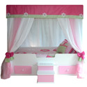 Flower Princess Canopy Bed