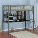 Monster Metal Twin Study Loft Bed