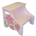 Pink Flower Step Stool